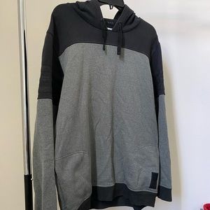 Mens adidas grey and black hoodie size large